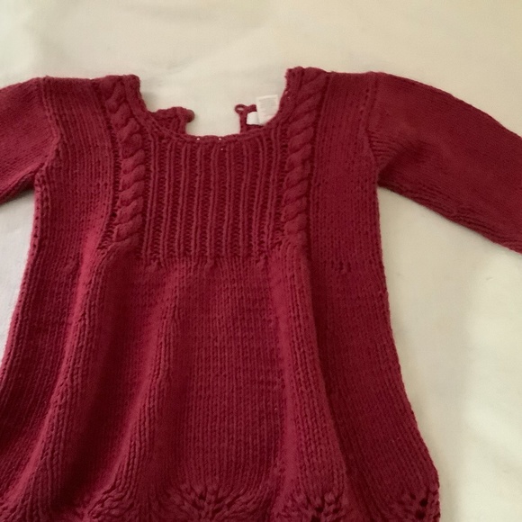 Moby Goby girls maroon cotton swing sweater - Picture 3 of 8
